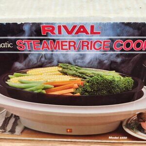 Rival Model 4450 Automatic Steamer With 8-Cup Rice Bowl & Slotted Steam Basket